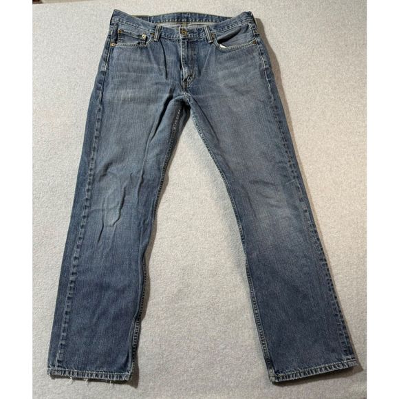 Levi’s Jens Mens 569 34x34 Blue Loose Straight Medium Wash Workwear Solid Loose - Picture 1 of 13